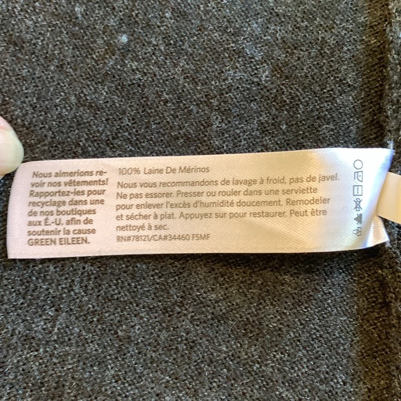 EILEEN FISHER Gray Merino Wool Round Roll Neck Tunic Size XS/TP - Picture 11 of 16